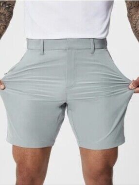 Fabletics Men's Grey Athletic Golf Shorts